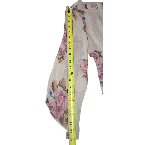 VTG Y2K The Limited Womens M 100% Silk Floral Top Fairy Ethereal Sheer Romantic - Picture 15 of 15